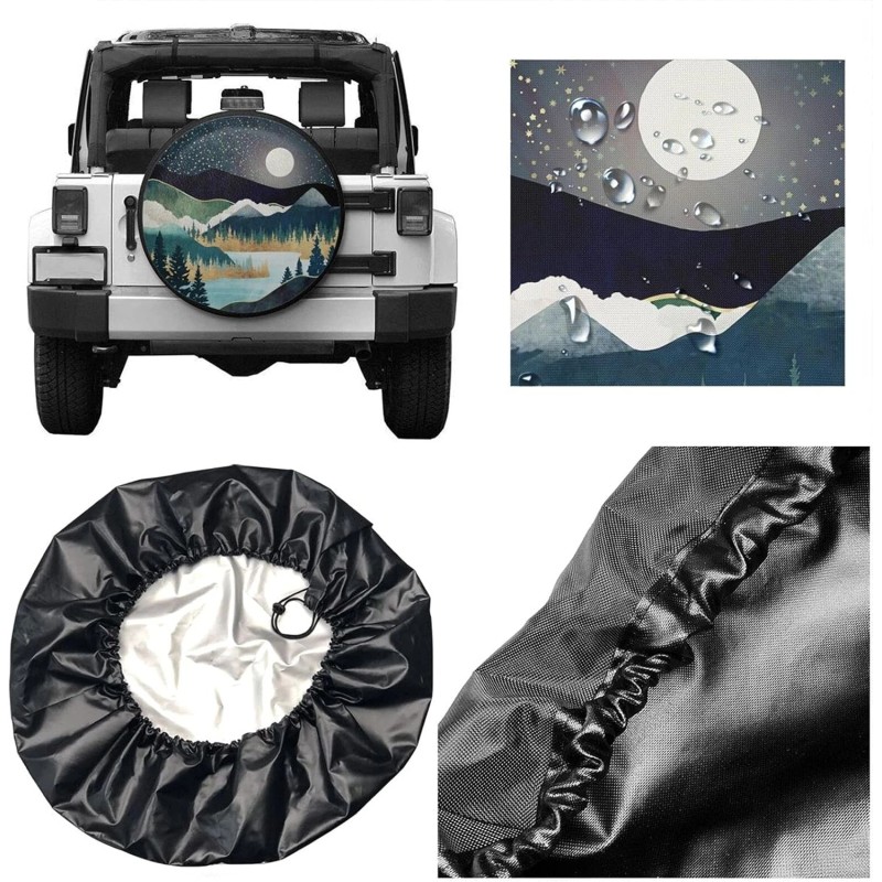 cozipink 15" Spare Tire Cover Wheel Covers for RV Camper