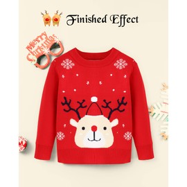 Menglang Traje de Navidad para niños y niñas, suéter de ciervo de Navidad, ropa de invierno, Xmas Deer, 3 Años/4 Años