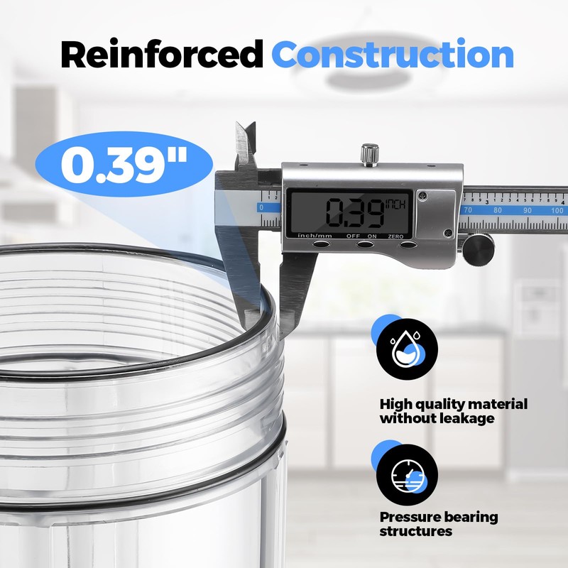VIHOSE 10" x 4.5" Whole House Water Filter Housing Universal