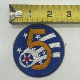 Original WWII Army Air Corps 5th Air Force Round Patch