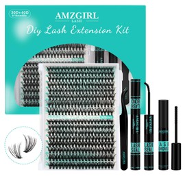 Kit de Extensión de Pestañas 320pcs DIY Racimos de Pestañas 30D40D Naturales D Curl Lash Clusters Con Pegamento y Sellador, Removedor, Pinza...       