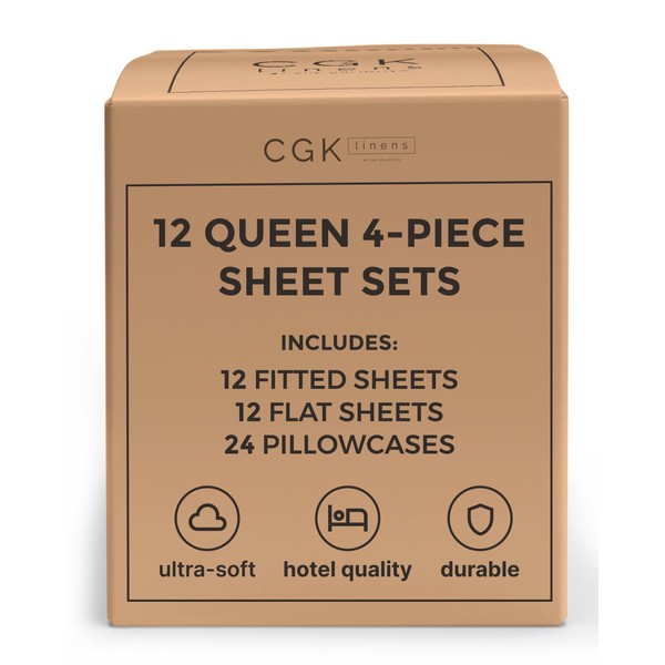 Bulk Case Pack of 12 Sheet Sets - 12 Massage