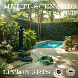 Vintage Cast Aluminum Outdoor Water Column with Frost-Proof Faucet – Outdoor ater Column with Faucet, Heavy-Duty Floor Mounted Water Column for Backyard, Farm, Irrigation(32in/82cm