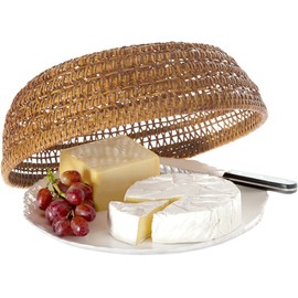 KOUBOO La Jolla Rattan Food Plate Cover, Small, Honey Brown