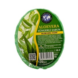 Internatural Handmade Exfoliating Sponge Soap Aloevera 120 gr. Natural and Renewing Cleaning Experience