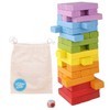 Pidoko Kids Wooden Stacking Building Blocks (49 Pcs) - Colorful