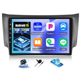 [8 Core 6G+128G]Android 15 Car Stereo for Nissan Sentra Sylphy 2013-2017 with Wireless CarPlay Android Auto,10.1" Touchscreen Car Radio with Mirror Link Voice Control WiFi/GPS,BT,FM/RDS+Backup Camera
