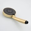Tecmolog Brushed Gold Handheld Shower Head ABS Plastic 5 Functions