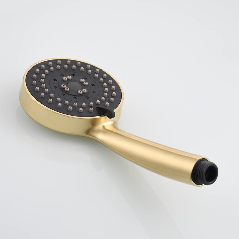 Tecmolog Brushed Gold Handheld Shower Head ABS Plastic 5 Functions