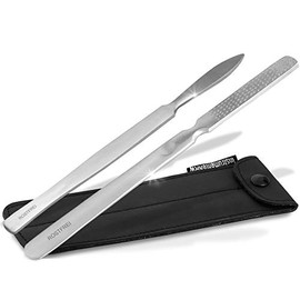 Profi Hornhaut-Raspel PedikÃ¼re Set Hornhautfeile im Etui Fussfeile Hornhautschaber 3 tlg