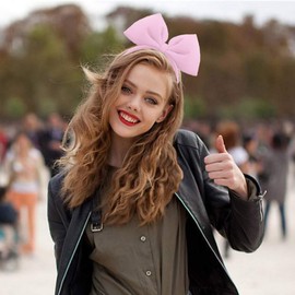 Bow Headband Bowknot Hair Bands Big Bow Halloween Hair Hoop Women Bow Hairband Party Decoration Headdress Cosplay Costume Headwear Handmade Headpiece Christmas Birthday Hair Accessories 1 Pack Pink