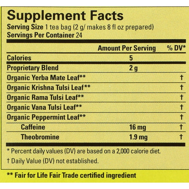 Eco Teas, Tea Holy Mate Organic, 24 Count
