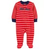 Carter's Baby Boys' Cotton Zip-up Sleep N Play (Red/Stripe Little