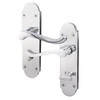 EAI Polished Chrome Bathroom Door Handles - Victorian Scroll Shaped