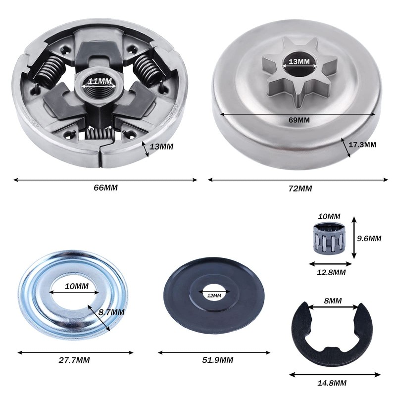 Adefol MS261 MS271 MS291 Precision Design Clutch Drum (.325" 7