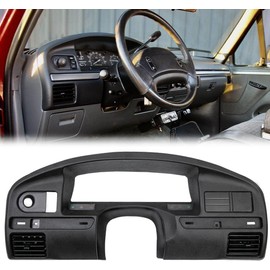 GRAND ORANGE Dashboard Panel Bezel Compatible with 1994-1997 Ford F150 F250 F350 and F Super Duty with Gas Engine ONLY Instrument Cluster Bezel F4TZ15044D70A