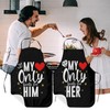EUBEISAQI Couple Aprons for Valentine's Day | Adjustable Kitchen Couples