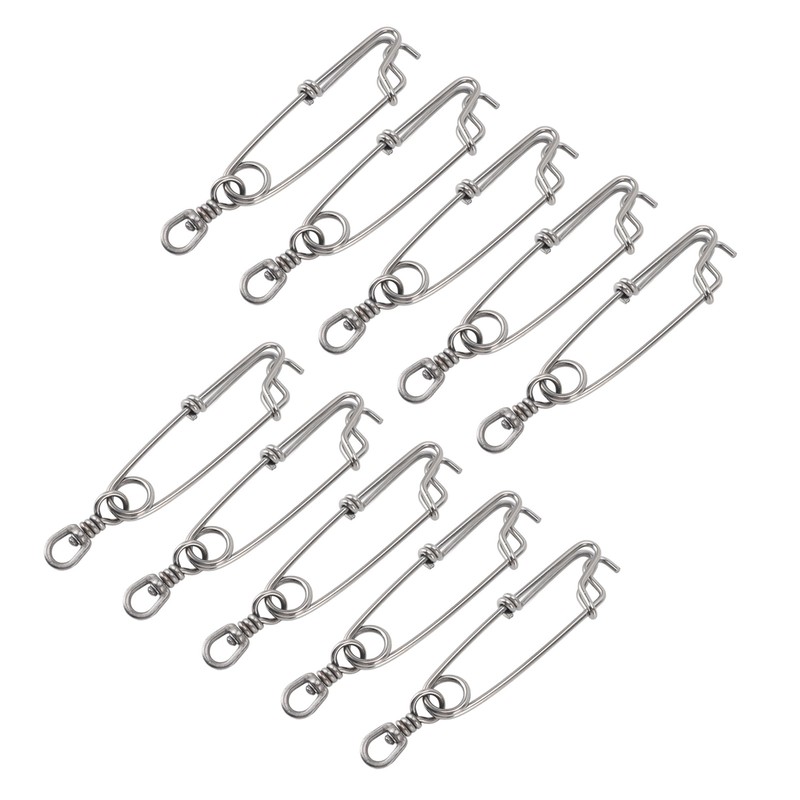 10 Set 3.8 X 150mm Fishing Snap Swivel 304 Stainless