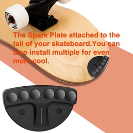 Exciting Accessories to Create Sparks on Your Skateboard|Skateboard Spark|Spark Plate|Skateboard Spark Plate|Skateboard Accessories (Black)