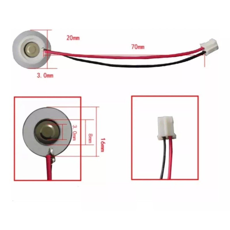 MSElectronics Repuesto Humidificador Membrana Ultrasónico, Atomizador 16mm
