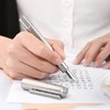 Hongdian 100 Piston Fountain Pen Silver Steel, Iridium Medium Nib