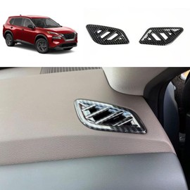 TERDARAY Upper Air Vent Cover Trims Compatible with Nissan Rogue 2021 2022 2023 Dashboard Air Vent Trims Wind Outlet Cover Interior Car Accessories ABS 1PC (Carbon Fiber Style)
