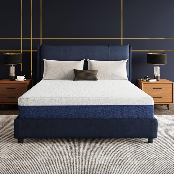 Dyonery 10 Inch Twin Mattress for Kids, Gel Infused Charcoal