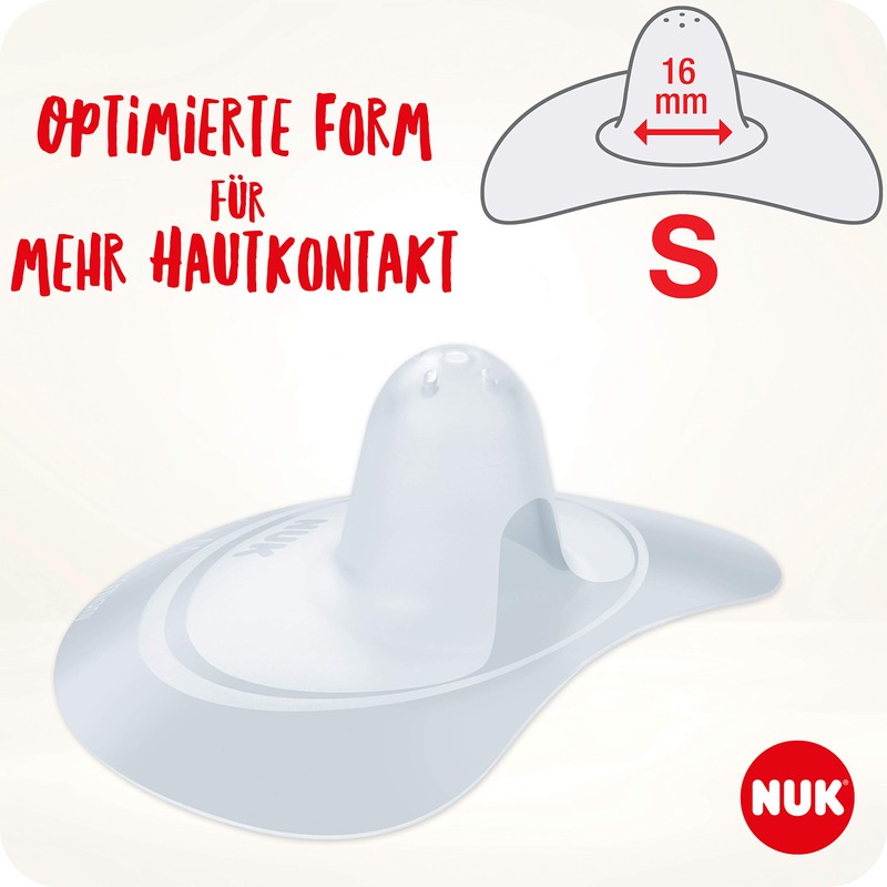 Nuk Nipple Protection for Sensitive Nipples with Protective Case, Transparent,