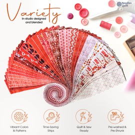 Jelly Roll Fabrics for Quilting Clearance 40 Strip 2.5" x 44" | Cotton Strips Bundles – Perfect Quilting Fabric for Sewing, Precut Quilt Projects, and DIY Crafts (Tuscan Sunset)