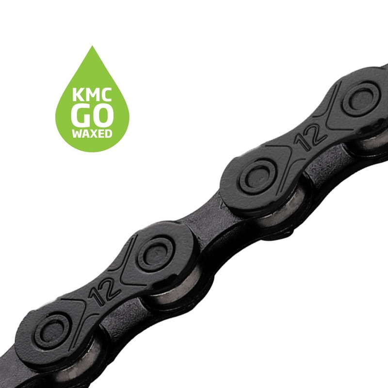 KMC X12 Waxed 12 Speed Chain, BlackTech, 126 Link