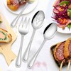 Pearled Serving Utensils Set of 6, E-far Stainless Steel 8.7