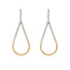 Gold Teardrop Earrings for Women Cubic Zirconia Stud Earrings Long