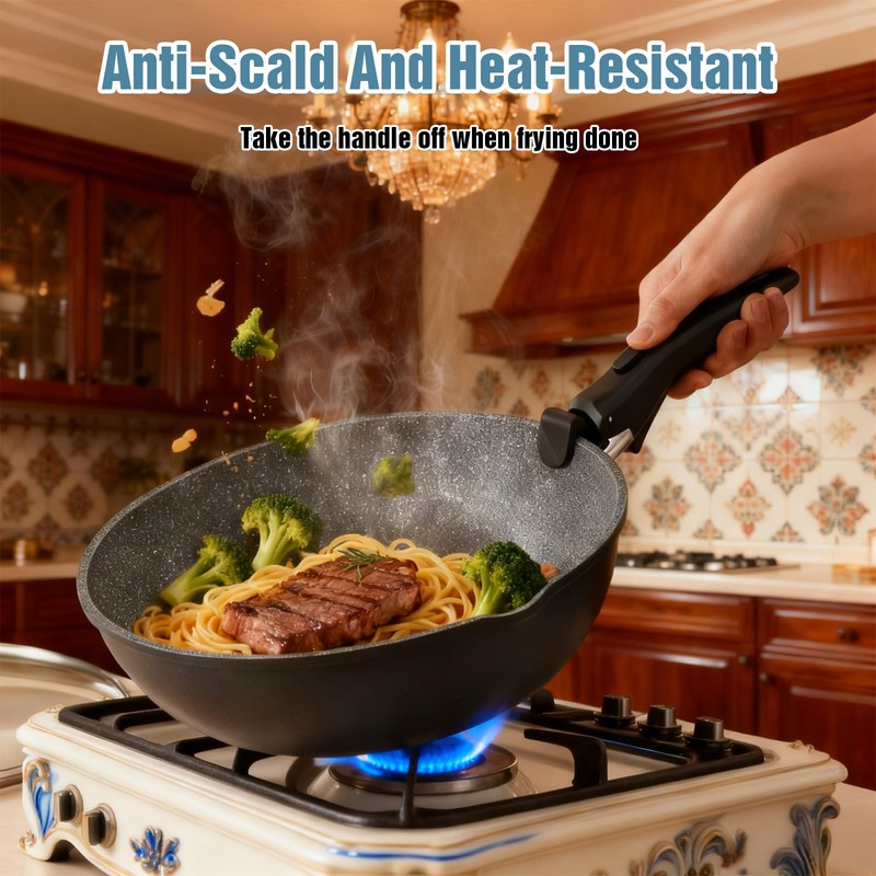 PercyEffie 2-Pack Heat-Resistant Replacement Handles Universal Detachable Handle for Pots