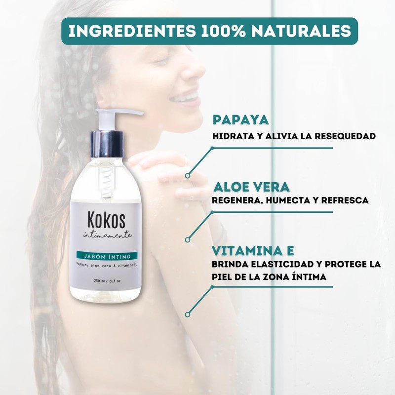 KOKOS Jabón Íntimo Femenino Equilibra El PH 250 Ml