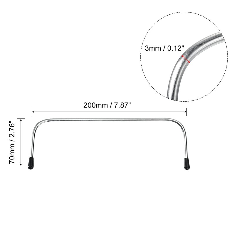 sourcing map Metal Internal Wire Frames - 7.87" 10Pcs Tubular