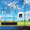3 Pieces Shepherds Hooks for Outdoor Adjustable 32 Inch Shepherds