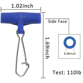 Fishing Line Sinker Slide with Duo-Lock Snap- 25Pcs Blue and Green FHigh-Strength ishing Line Sinker Slider with Snaps for Braid Line with Fishing Box