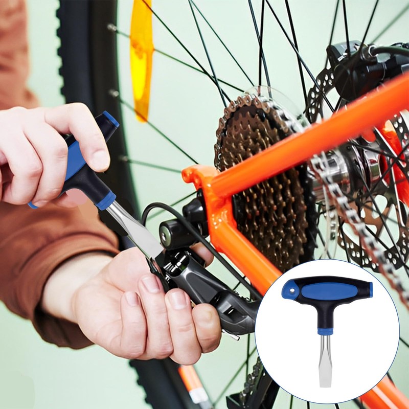 T Handle 12mm Large Flat Head Screwdriver, Ergonomic Handle Flathead