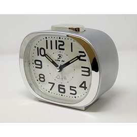 Little Star Alarm Travel Clock, Quiet Non Ticking with Snooze, Crescendo Alarm, Big Numbers for Easy Reading by Sterling Effectz (Grey)