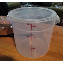 Round Food Storage Container with Lid 6 Quart, Storage of Dry Food or Ingredient