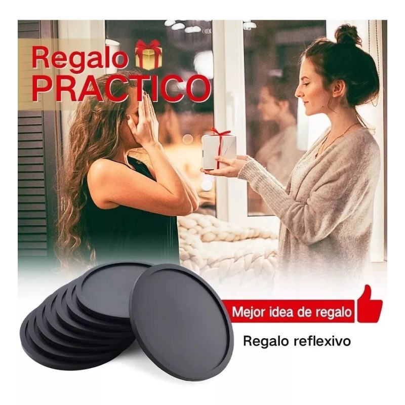 THE9SHOP Porta Vasos De Silicon Antideslizantes Para Mesa Elegantes