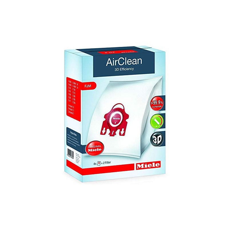 Miele FJM AirClean 3D Efficiency Vacuum Cleaner Bags - Includes
