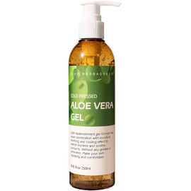 benatu Gel De Aloe Vera Para Rostro Y Cabello, 100% Puro Prensado En Frío, Hidratante Facial Natural Para Alivio De Quemaduras Solares, Ance, Cuidado De La Piel (8.8 Fl Oz)