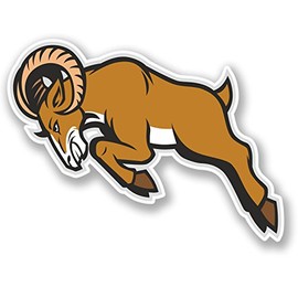 2 x Ram Sticker Car Bike Bike Laptop Helmet Guitar Deer Buck Skate Animal #4284 (10cm Wide x 7.4cm Tall)