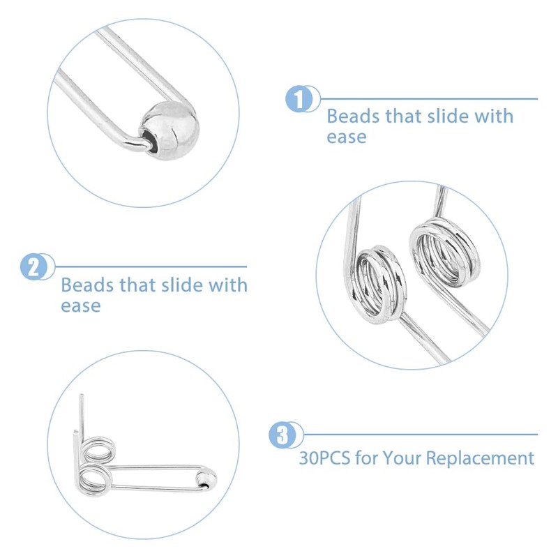 SUPERFINDINGS 30PCS Double Return Torsion Spring Wire Diameter 1.2mm Perm