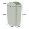 Ewingger 12 L Plastic Trash Bin with Swing Lid, Slim