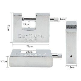 Heavy Duty 70mm Padlock with 3 Keys for Waterproof Shed, Garden Gate, Garage, Outdoor, Containers, Chain, Gym Locker Padlocks-Uncompromising Security