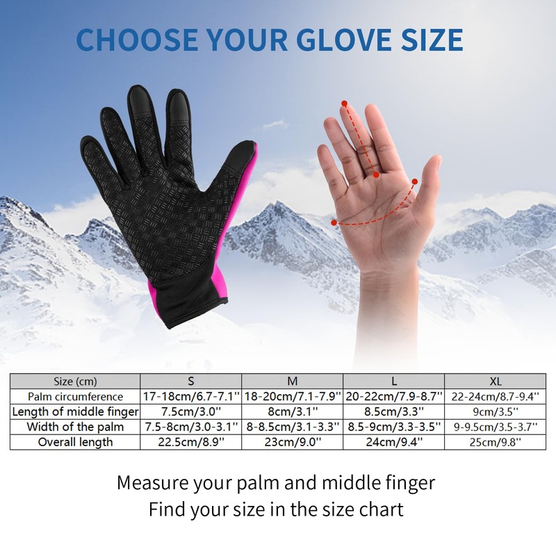 RooRuns Winter Gloves - Lightweight Touchscreen Thermal Gloves for Cycling,