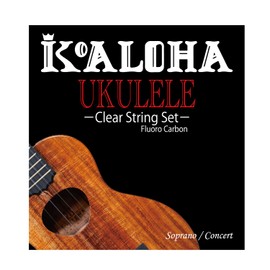 Ko'Aloha FLK-SCHG Ukulele String Set, Soprano for Concerts (Koala Ukulele, Pre-Loaded Strings, Clear Fluorocarbon