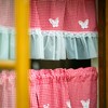 ARTMAGIC Red Plaid Butterfly Kitchen Curtain Valance and Tiers Set